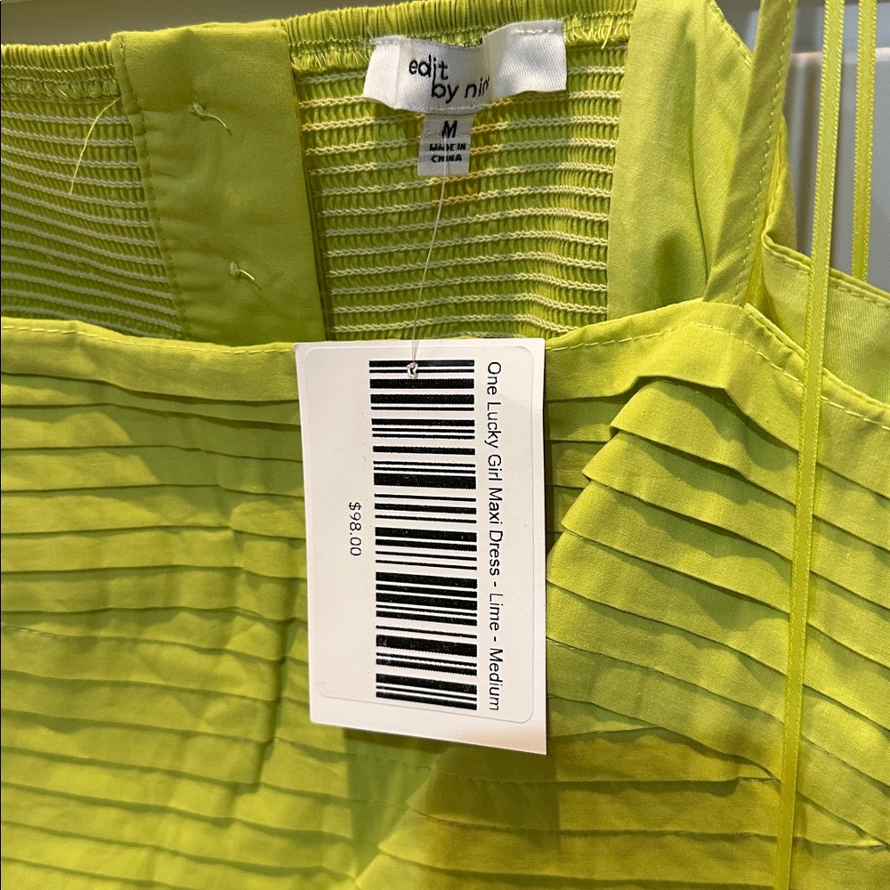 Lime Cutout Maxi Dress - Picture 6 of 9